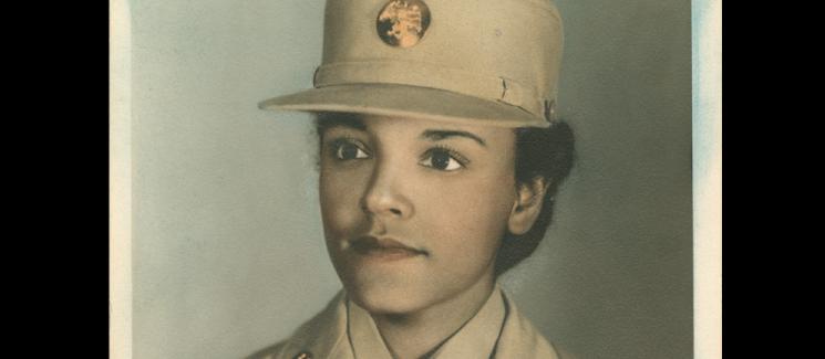 Pauline Cookman on a gray background