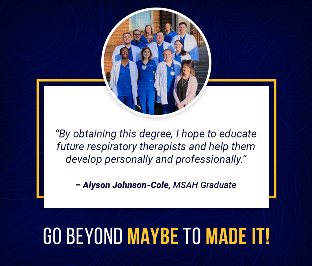 Testimonial graphic with students headshot and this quote: