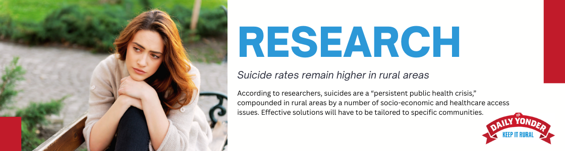 Research: Suicide Rates Remain Higher in Rural Areas