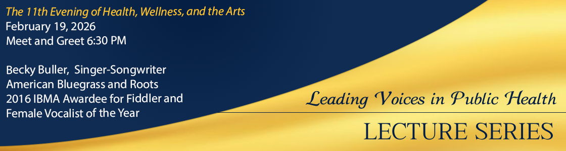 Leading voices in public health lectures series - Becky Buller graphic