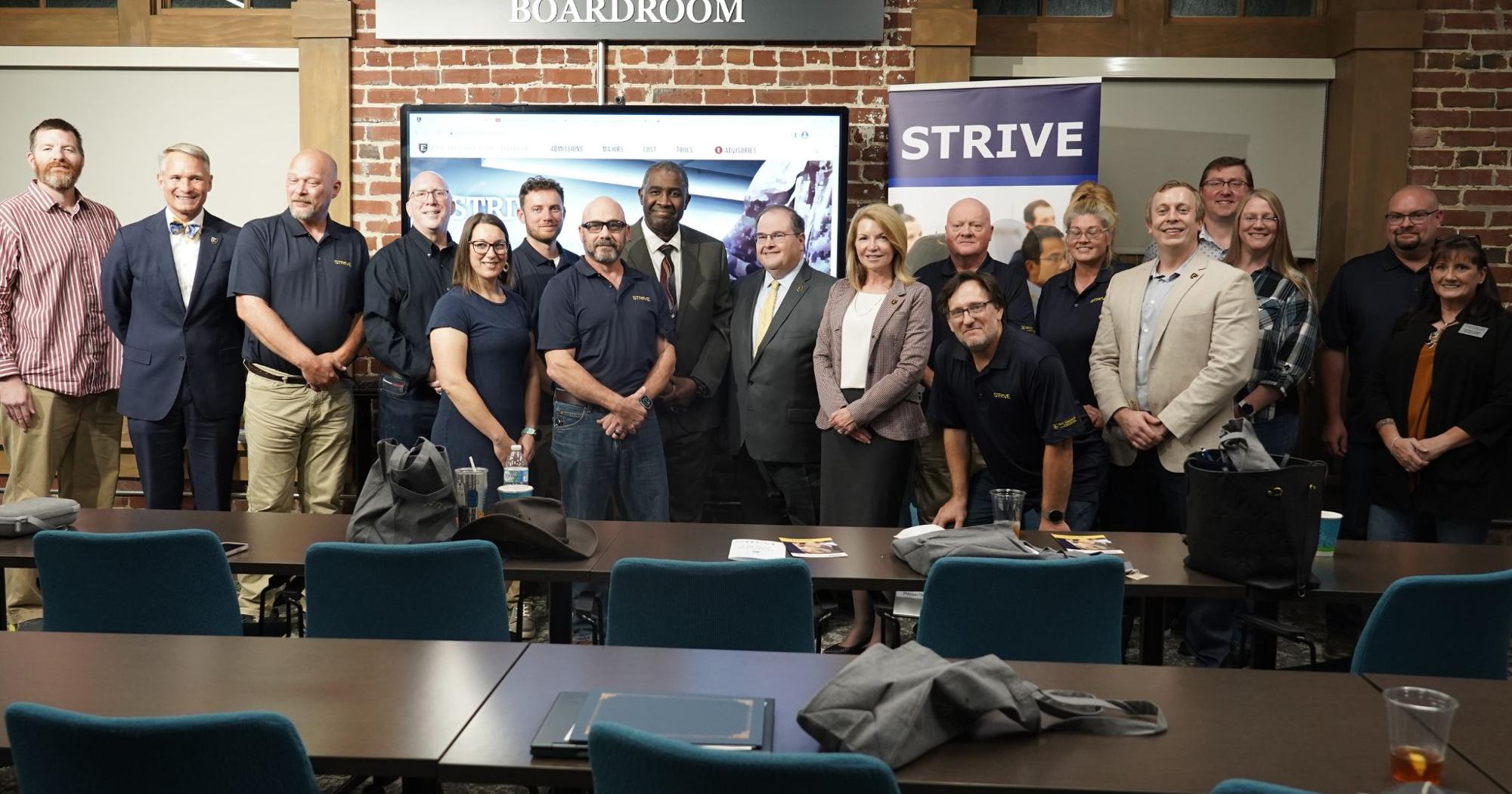 ETSU members smile and pose for a picture for STRIVE