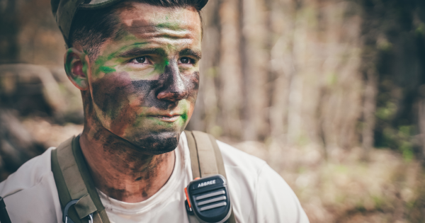 ROTC Student with Face Paint