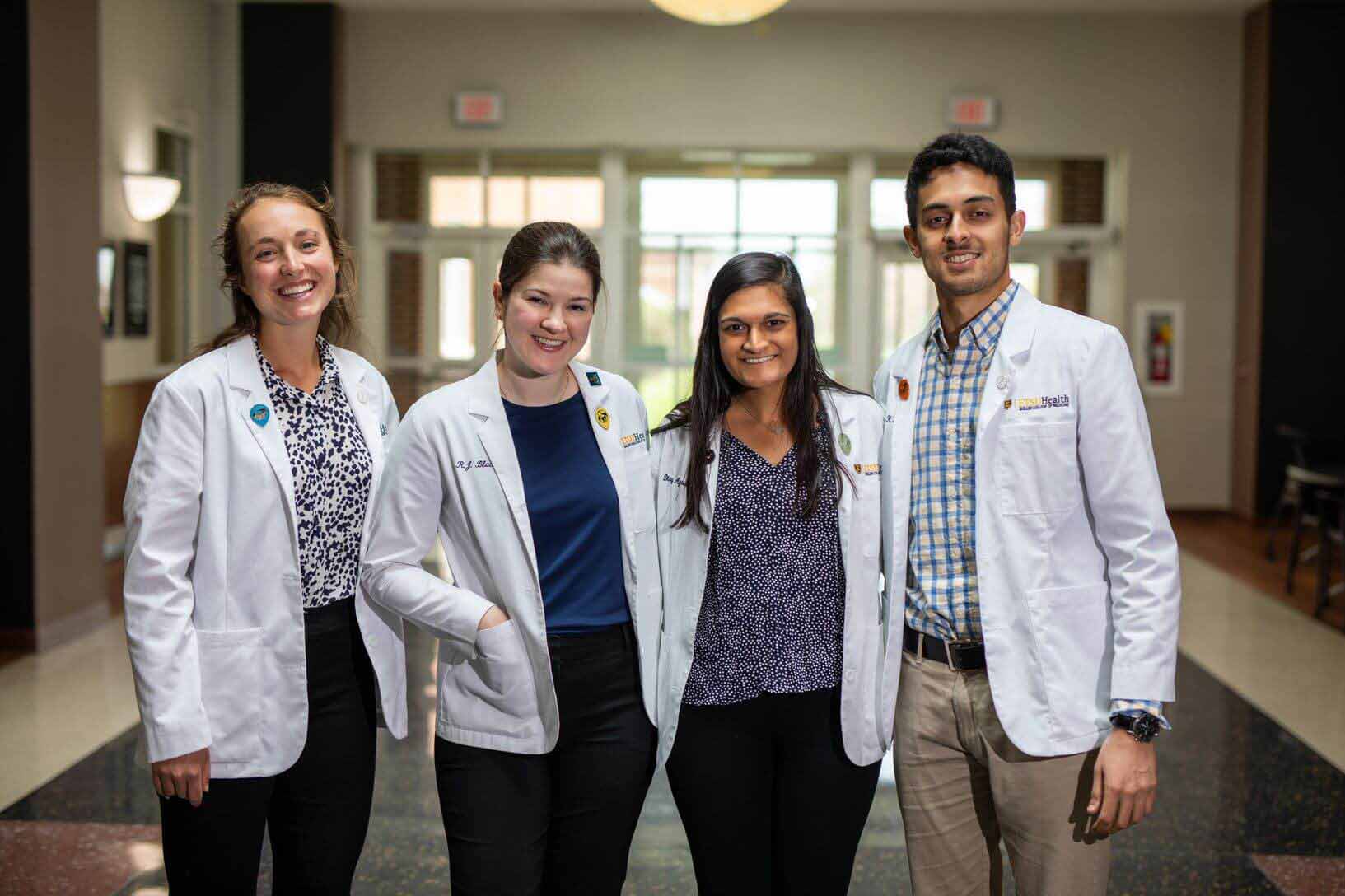 Smiling medical students