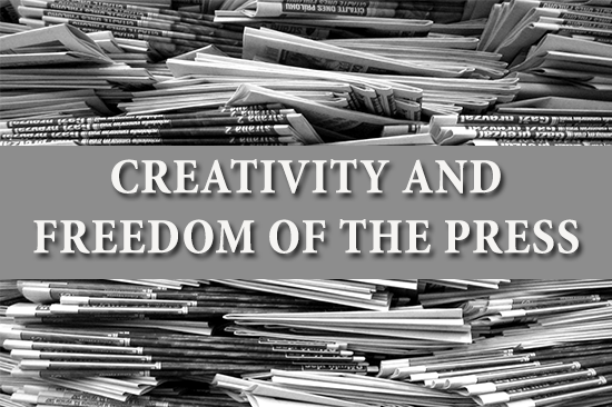 stacks of newspapers