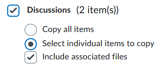 The discussion tool on select components screen