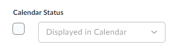 The Manage Dates Calendar Filter option