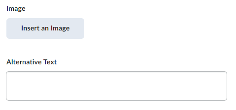 Example of how to insert an image by clicking insert an image 