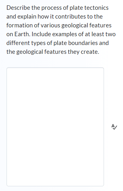Example of a written response (essay) question
