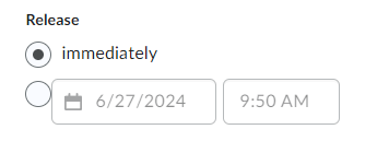 The release date for a survey report