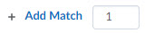 The Add Match button