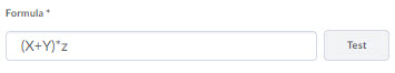 An example formula x + (x*y) for this question type