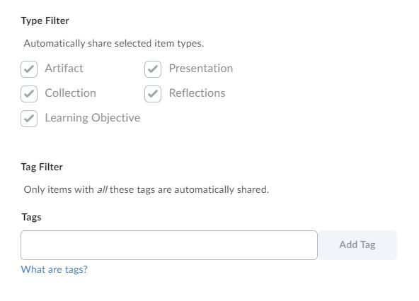 The AutoShare options on the New Sharing Group page.