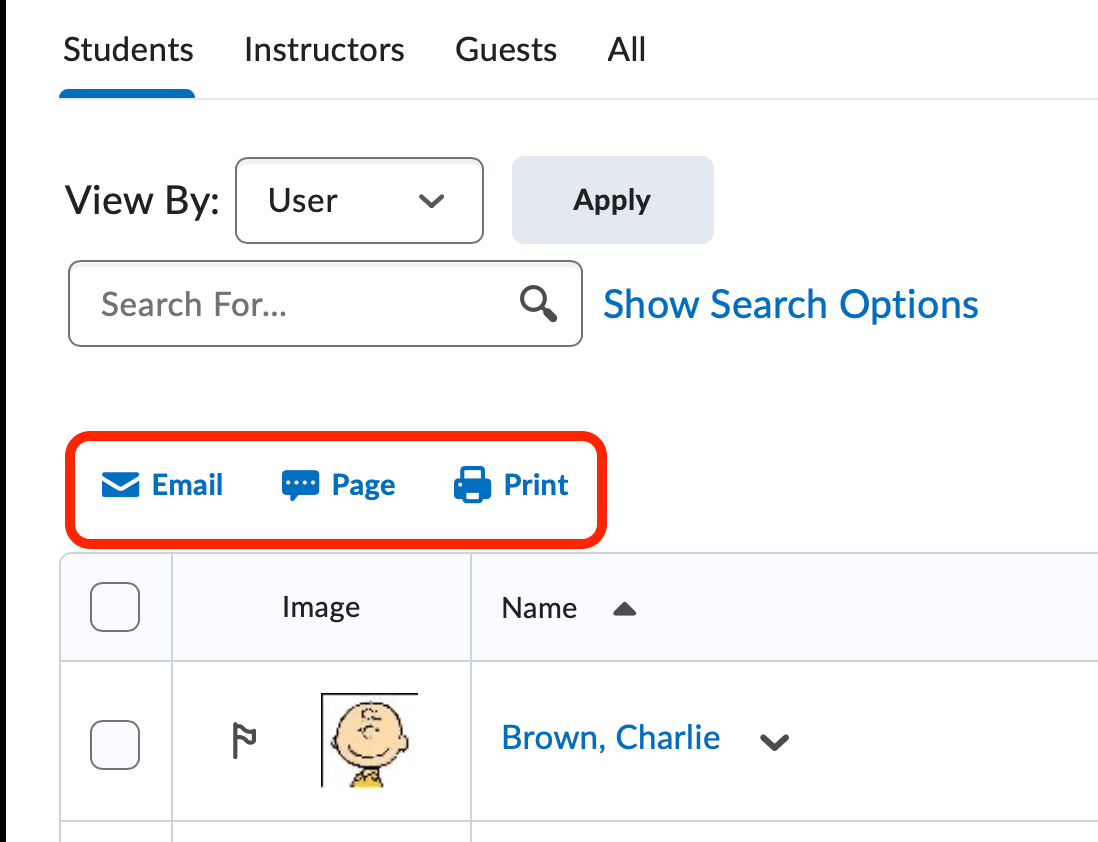 classlist action links