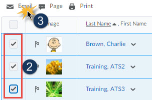 Example of using the classlist to email multiple users