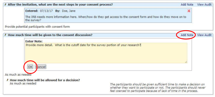 How to add a note to an xForm