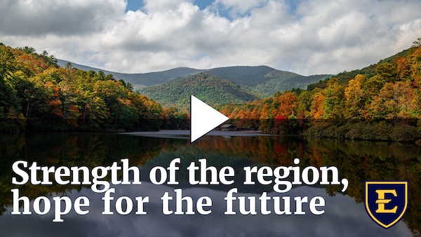 YouTube thumbnail depicting a lake and the Appalachian Mountains. The text reads 